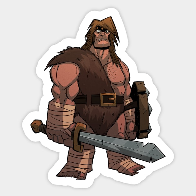 Barbarian Sticker by DavidGagnon14